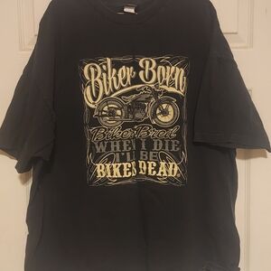 Biker Born Black Graphic Tee